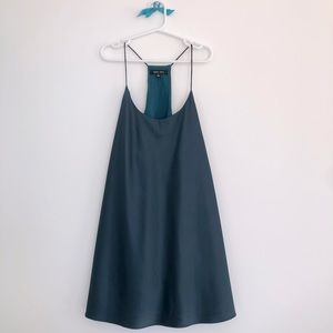 Dark Teal Camisole, Black Spaghetti Straps